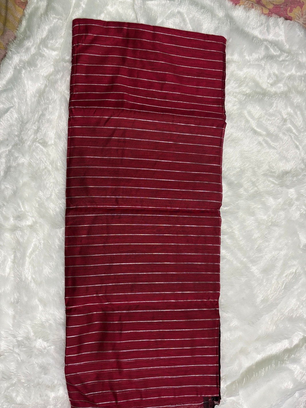 Classic Maroon Silver Zari Linen Silk Saree